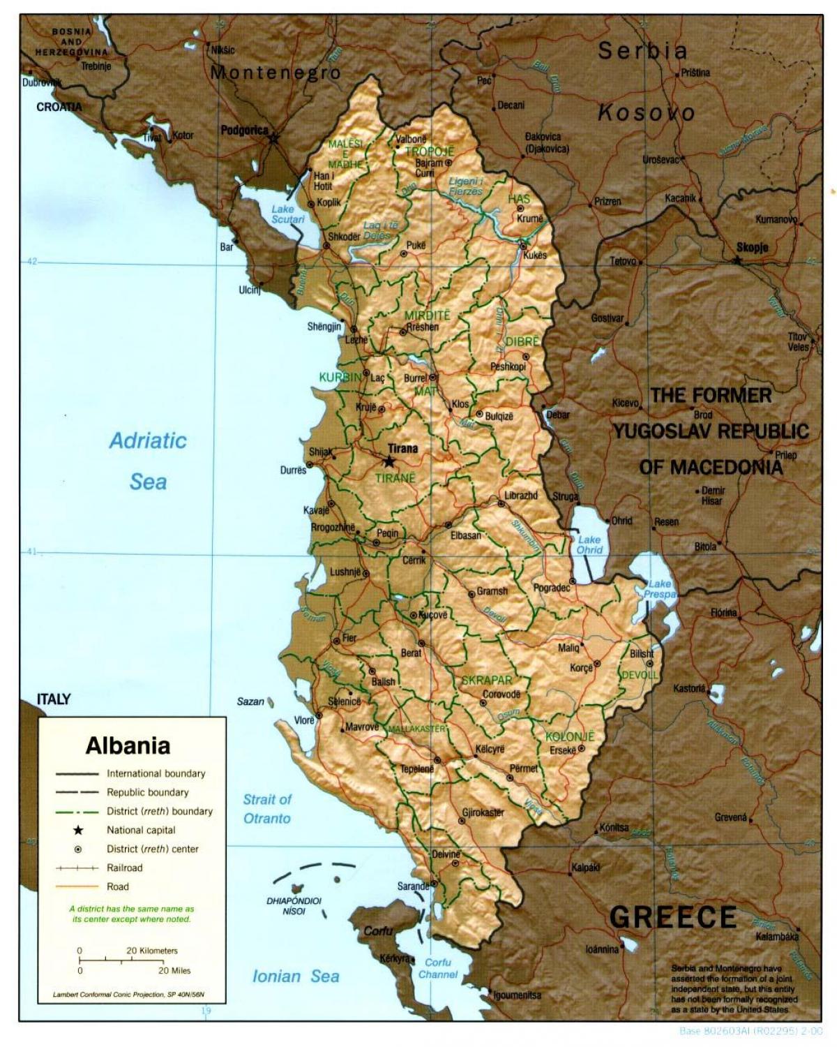Albanska gamla karta