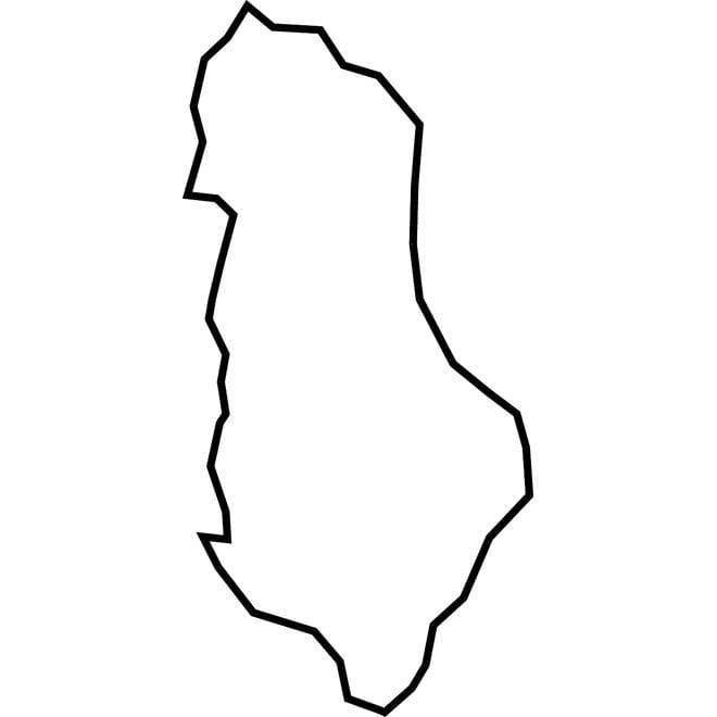 karta över Albanien karta vektor