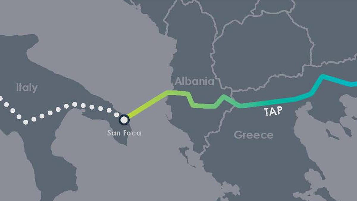 karta över peka Albanien