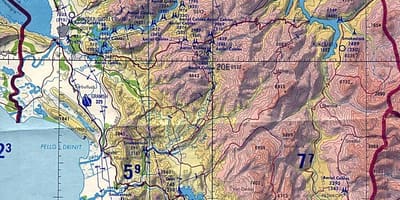 Karta över Albanien geografi
