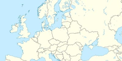 Karta över Albanien om europeiska