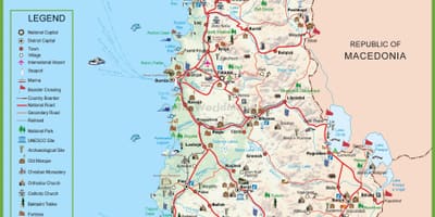 Karta shqiperia Albanien